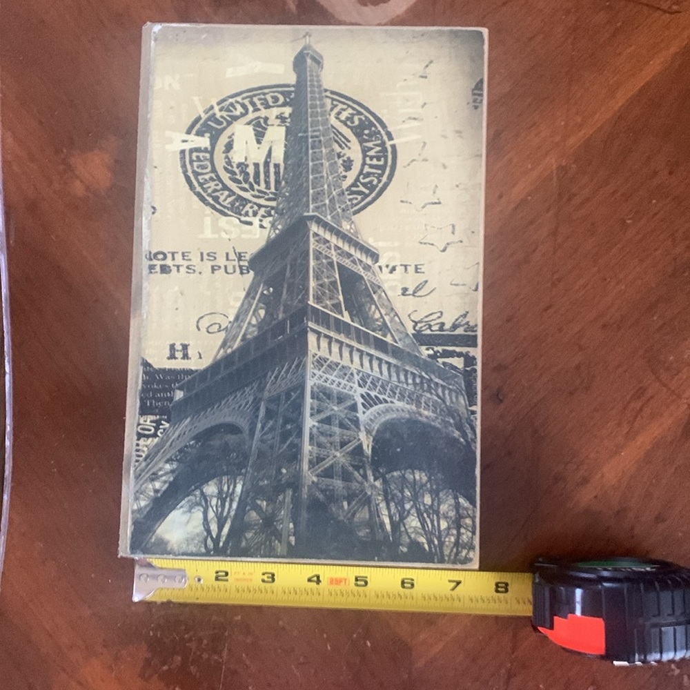 Paris Eiffel Tower Decorative Box Book Storage Theme Decor Decorative Art - Picture 11 of 16